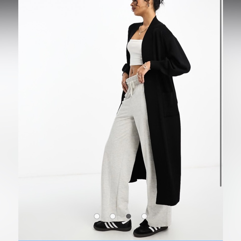 NWT River Island Black Maxi Duster Cardigan London